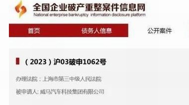 威馬汽車申請(qǐng)破產(chǎn)重整——曾經(jīng)的造車第一梯隊(duì)，燒光300多億