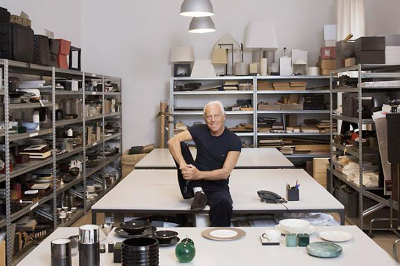 設計師Giorgio Armani在自己的工作室里